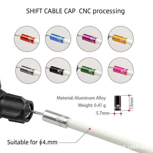 NFOX aleación de aluminio CNC tapa de tubo 5mm línea de freno manguito de tubo 4mm velocidad variable montaña carretera accesorios de bicicleta