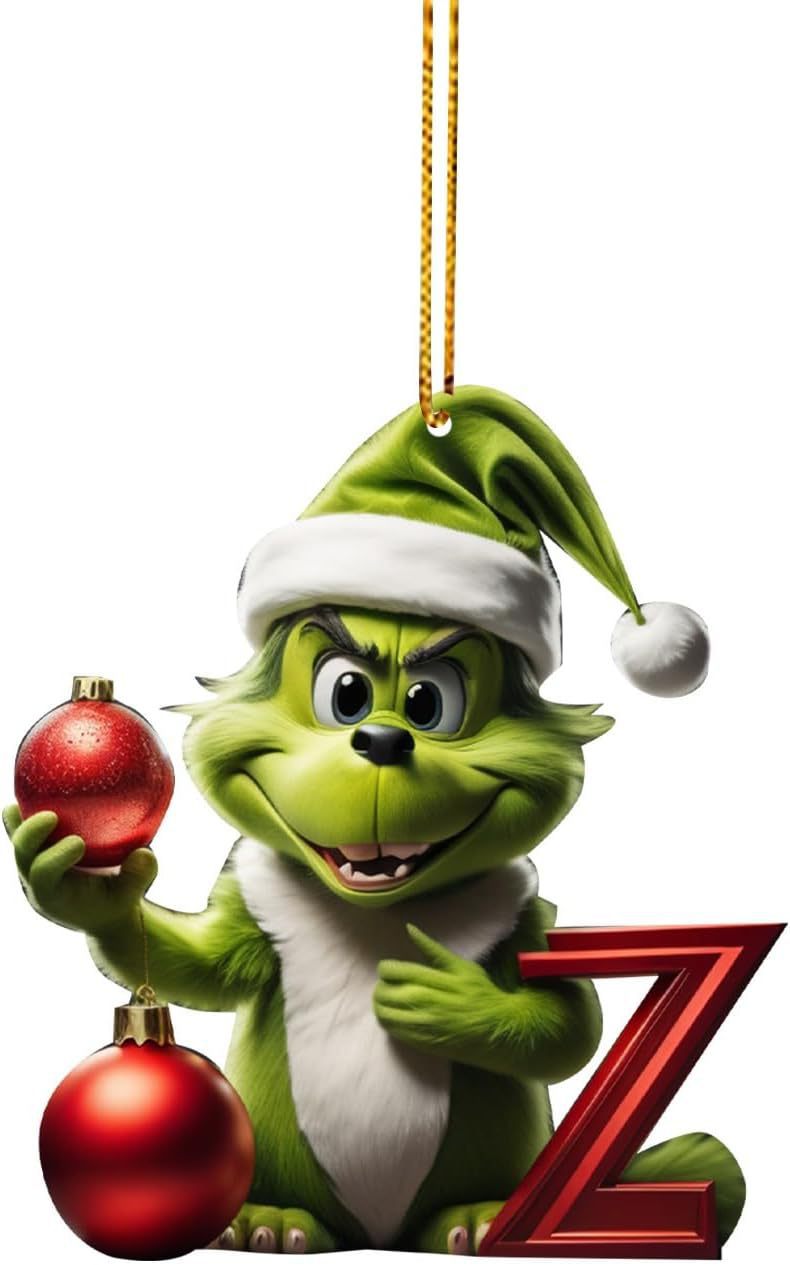 Amazon Grinch Letras Decoración Decoración de Navidad Decoración de árbol de Navidad Colgante image 31