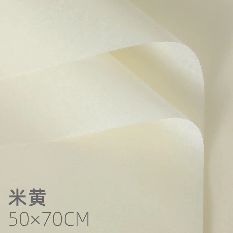 Papel liso de color sólido de estilo coreano papel de regalo de flores papel mate impermeable translúcido papel de ramo papel de embalaje floral material de papel