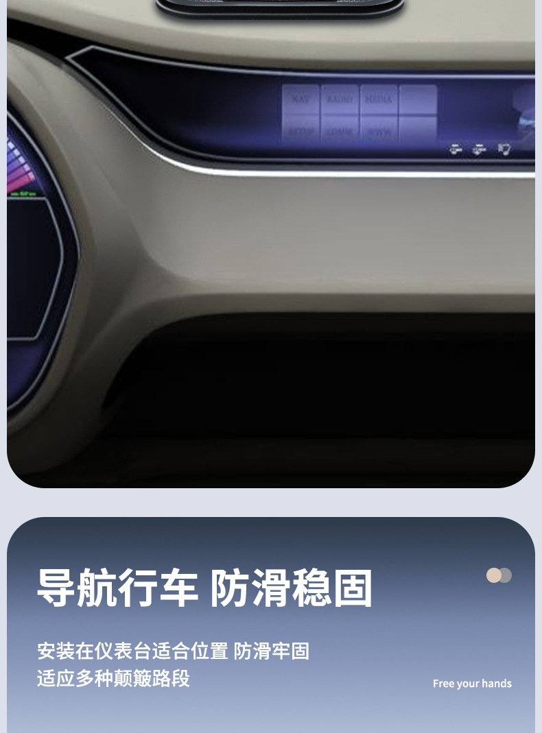 Multifunctional Car Anti-Slip Mat for Mobile Phones, Dashboard Pvc Phone Holder Mat, Parking Sign Dropshipping