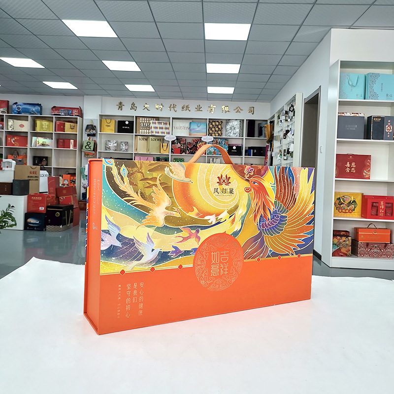 Free design of noodle gift box and vermicelli packaging box from the manufacturer, large capacity, suitable for gift-giving of agricultural and subsidiary products, novelty gift box.