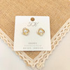 Summer sophisticated retro elegant fashionable earrings from pearl, Korean style, wholesale