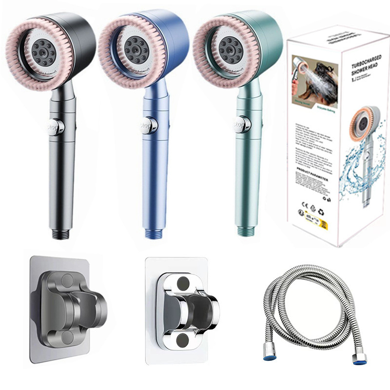Supercharged Shower Head Massage Filter Handheld Shower Head Super Pressurized Bathroom Bath Heater Rain Shower Head