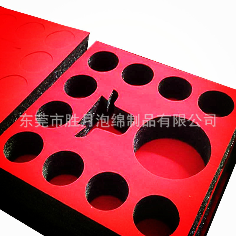 高密贴植喷绒内衬EVA化妆品精美礼品包装盒泡棉 海绵材料彩色