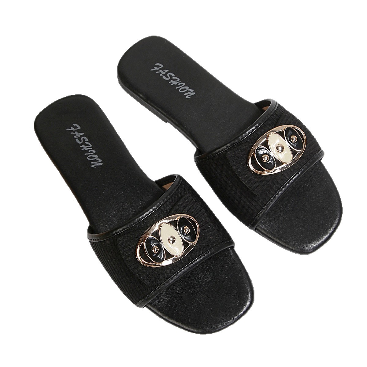 Zapatillas Planas de Punta Cuadrada para Mujer, de Tela, Cómodas, para Uso Casual