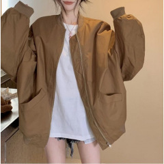 2025年新款春春秋显瘦学院棒球服小众休闲夹克外套女秋冬装高级感