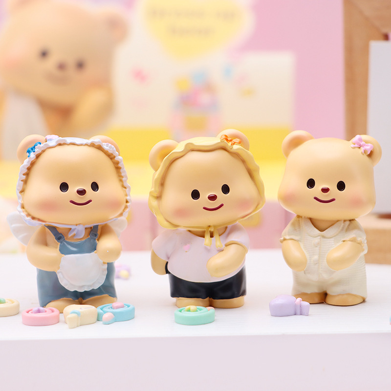 漫画バターベア第二世代ブラインドボックス着替えクマデスクトップ装飾装飾品子供のための子供の日のギフトブティック|undefined
