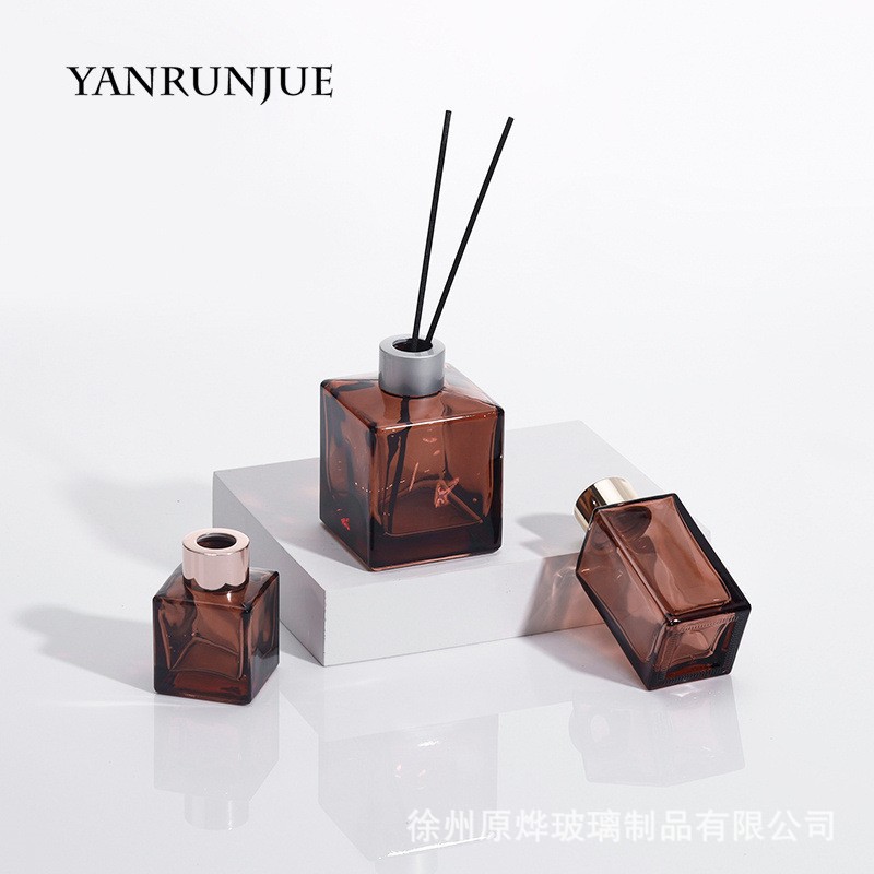 40ml 갈색, 평평한 사각형 아로마테라피 빈 병