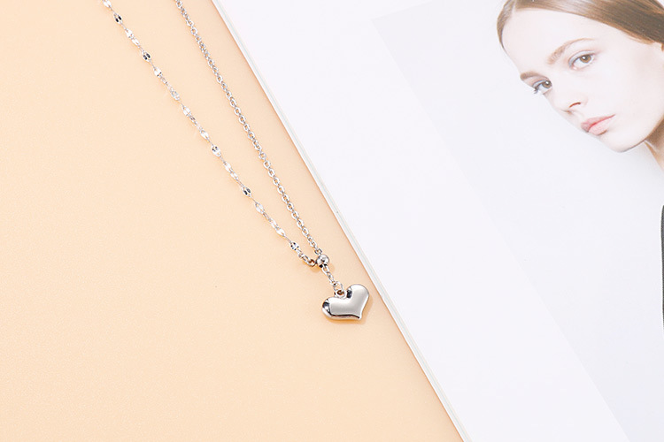 4g Weight PVD Coated Gold Plating Process 18K Gold Plated Plating Material 304 Stainless Steel Pendant Material Necklace Classification 304 Stainless Steel Chain Material Wedding, Travel Occasion 304 Stainless Steel Material Heart Pattern Women'S Gender Fashion Style Waterproof Non Tarnish Craft Gold, Silver Color PVD Coated 18K Gold Plated Heart Titanium Steel Fashion Waterproof Non Tarnish Necklace 17