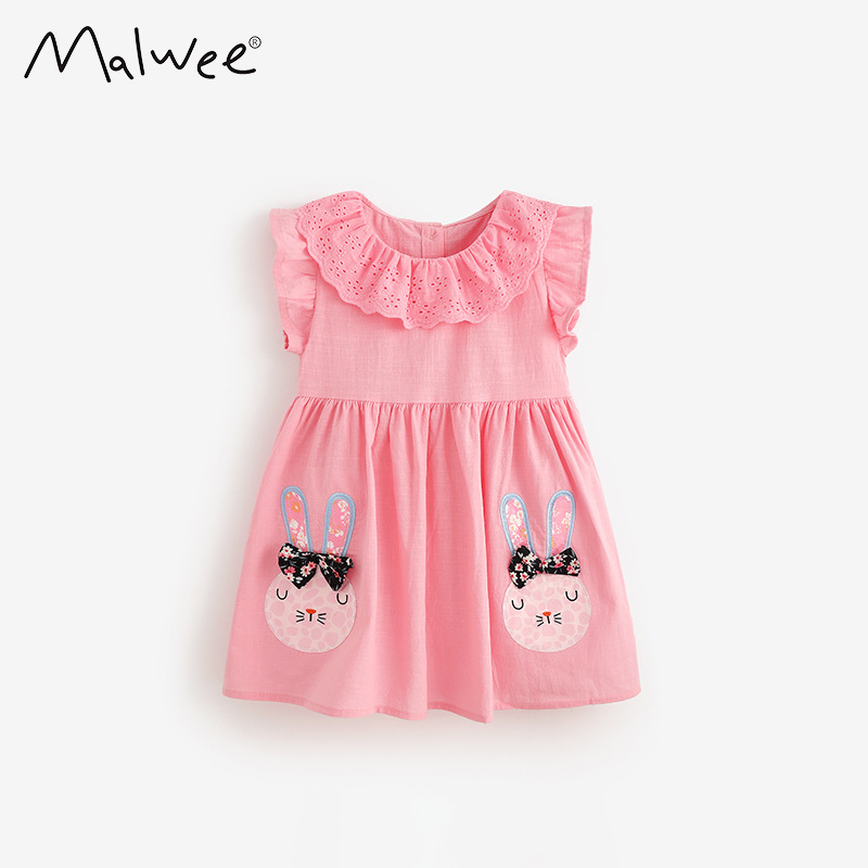Malwee transfronterizo vestido de niña de verano nuevo estilo europeo y americano vestido de princesa para niños pequeños y medianos pantalones casuales de niña
