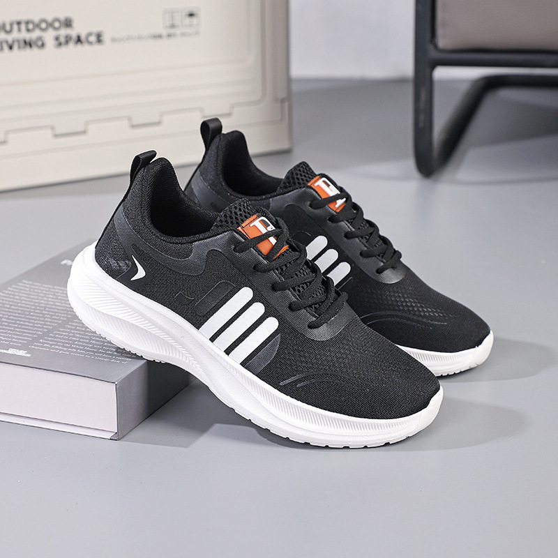 Hombres y mujeres de tres barras zapatillas deportivas casuales nuevas redes transpirables de moda con zapatillas para correr estudiantes