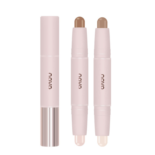Three dimensional double-sided highlighter for contouring