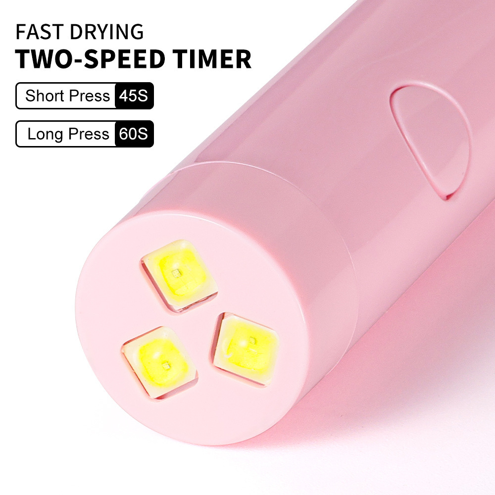 Lámpara de fototerapia de uñas, lámpara de mano, almacenamiento de energía, mini lámpara de horno de secado rápido, sin dedos negros, pequeña máquina de fototerapia portátil