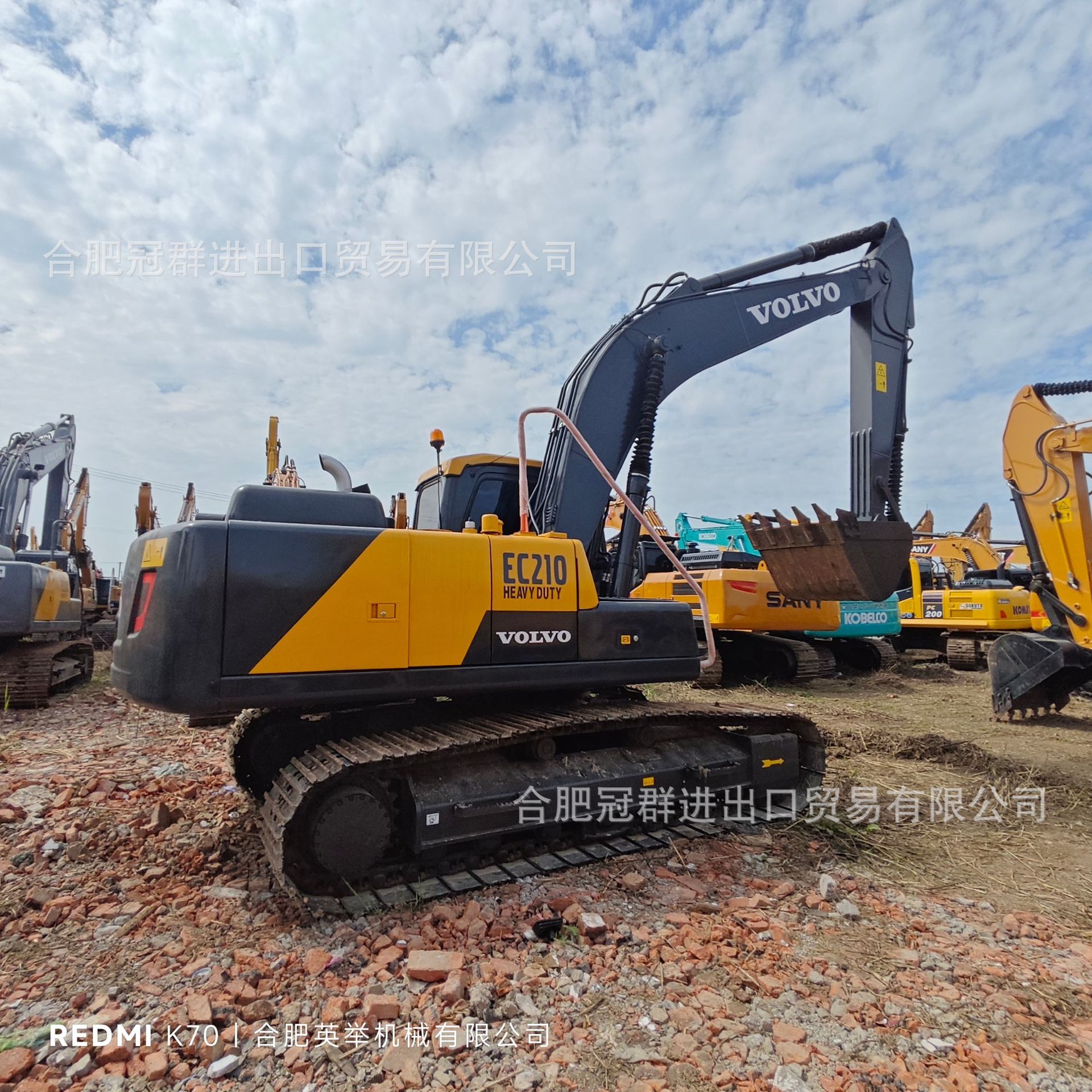 Stock Volvo EC210 gran excavadora tipo orugas excavadora totalmente hidráulica retroalimentación excavadora
