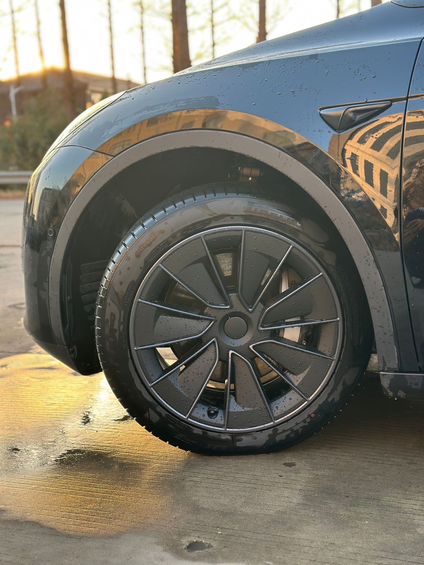 Suitable for Tesla ModelY curved speed wheel hub cover 19-inch wheel hub protective cover Y exterior decoration modification accessories
