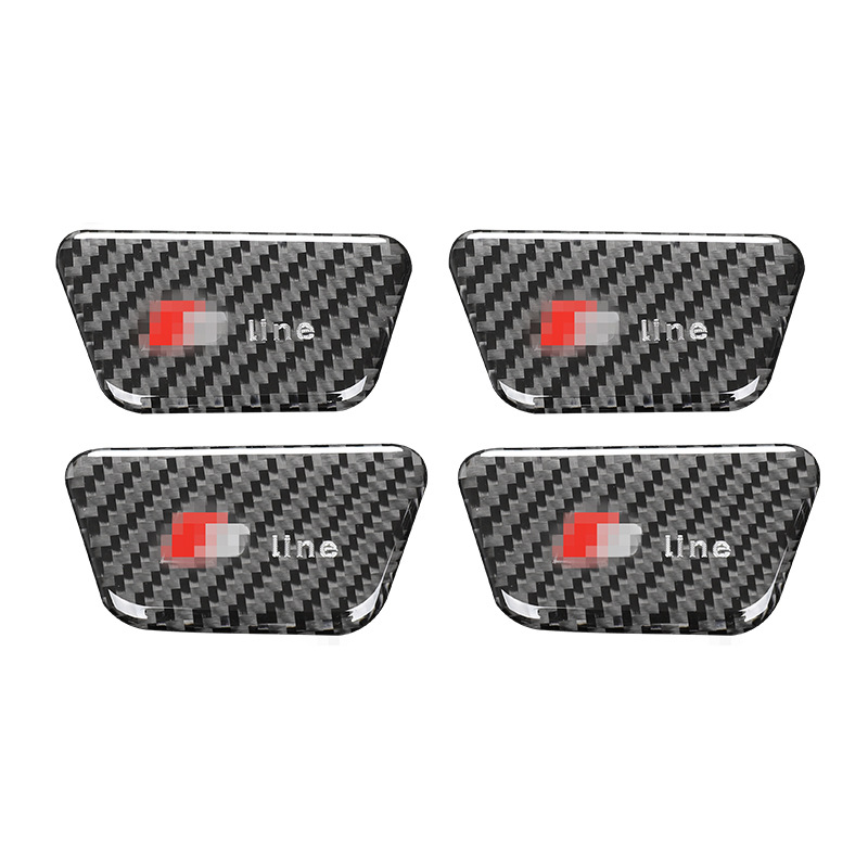Adecuado para Audi viejo a4l B8 fibra de carbono puerta del coche interior puerta tazón decorativo pegatinas A4 interior modificación Accesorios
