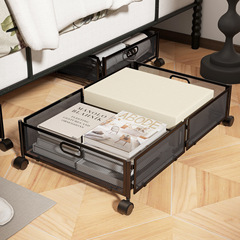 跨境亞馬遜床下置物架臥室床底儲物架可抽拉帶輪衣物整理架收納箱