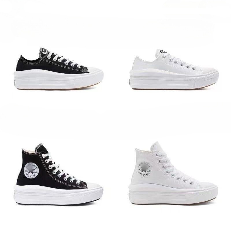 Putian Foreign Trade Shoes 1970S All Star Move High and Low Top Height-Increasing Thick-Soled Platform Casual Canvas Shoes Putian Foreign Trade Shoes 1970S All Star Move High and Low Top Height-Increasing Thick-Soled Platform Casual Canvas Shoes