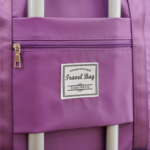 New large-capacity foldable travel bag, carry-on suitcase, lightweight postpartum storage bag, business trip travel set with pull rod