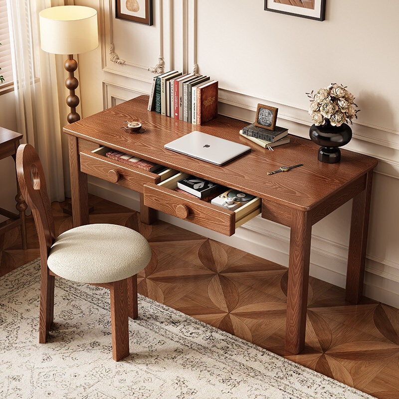 SSMLA351 Right-angle desk French-style solid wood desk for home use with drawers vintage computer desk mid-century style bedside table SSMLA351 Right-angle desk French-style solid wood desk for home use with drawers vintage computer desk mid-century style bedside table
