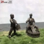 文化景观母子民俗雕塑