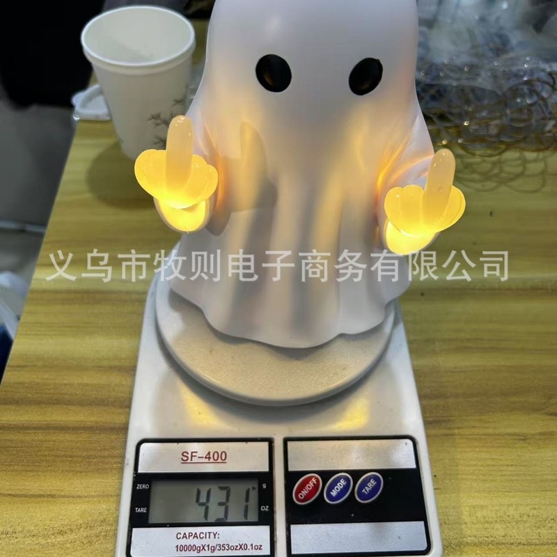 クロスボーダー新しいハロウィンゴースト中指 LED ランプ中指ゴーストホームデコレーション|undefined