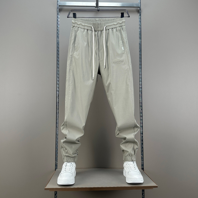 Summer Men's Casual Thin Pants with Comfortable, Soft, Skin-Friendly Fabric, Loose Fit, Elastic Waist, and High Elasticity
