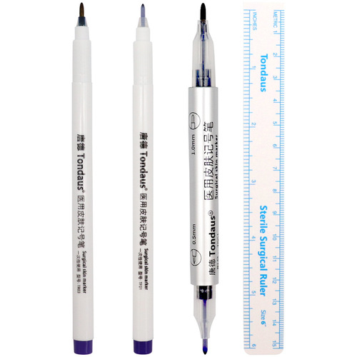Medical skin marker sterile surgery tattoo tattoo beauty line marking positioning pen mark pen machine font size