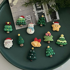 Insミニかわいいクリスマスツリー磁気吸引画鋲装飾冷蔵庫磁気貼り写真個性創造雪だるま