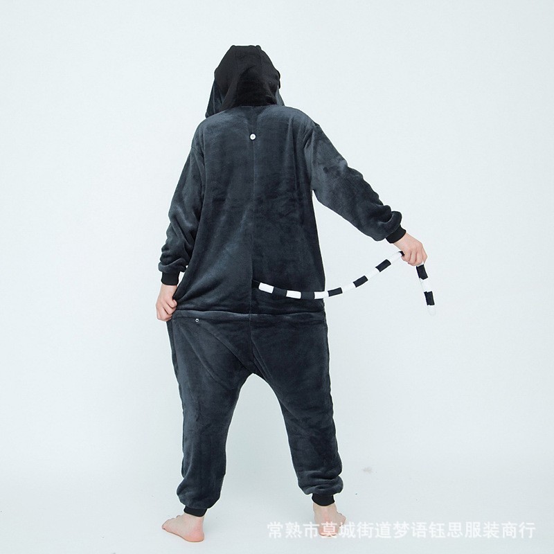 Lote mixto Otoño e Invierno niños y niñas de dibujos animados animal de una pieza pijama de franela Totoro manga larga Panda aseo ropa para el hogar