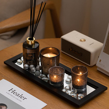 藤条香薰礼盒套装大无火香氛室内家用酒店香薰蜡烛大豆蜡批发跨境