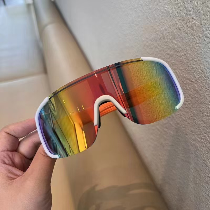 White frame red mercury