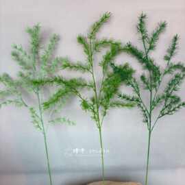 婚庆森系仿真松针草花材绿植 酒店布景装饰 莫奈花园瀑布橱窗花艺