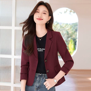 春秋短款西装外套气质女神范休闲百搭韩系小西服外贸跨境厂家批发
