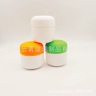 3OZ玻璃大麻罐 CR盖汉堡瓶 矮胖蘑菇瓶 HDPE 90ml玻璃膏霜罐