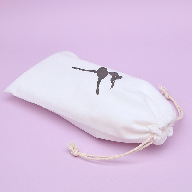 [Cordón doble] zapatos de baile bolsa de almacenamiento bolsa de terciopelo bolsa de regalo fábrica de pantalla de seda logo publicidad 13x27