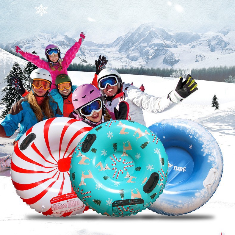 Cross-Border Spot Pvc Inflatable Ski Ring New Product Outdoor Round Thickeneded Inflatable Ski Water Ski Ring Imitation Toy