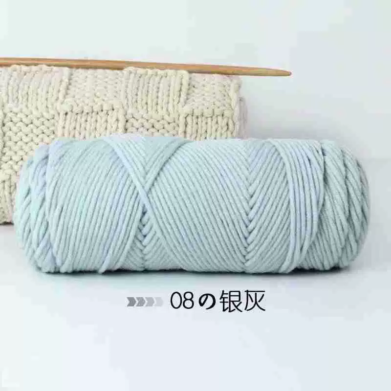 8-проволочная пряжа Lover Cotton, толстая расширенная волокнистость, моток 100 г, крупный вязальный размер 3–7 мм, 5 шт.
