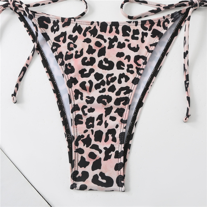 Women's Leopard 2 Pieces Set Bikinis Swimwear display picture 7