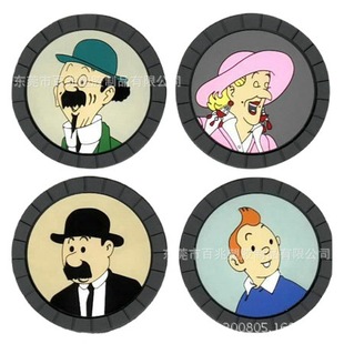 Direct sales production and processing PVC soft rubber coaster silicone cartoon coaster craft fine Dongguan powerful manufacturer