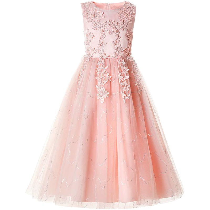 Платье для девочек Calissa CARISA, Сетчатое платье без рукавов для выступлений, платье принцессы, трансграничное, поколение волос