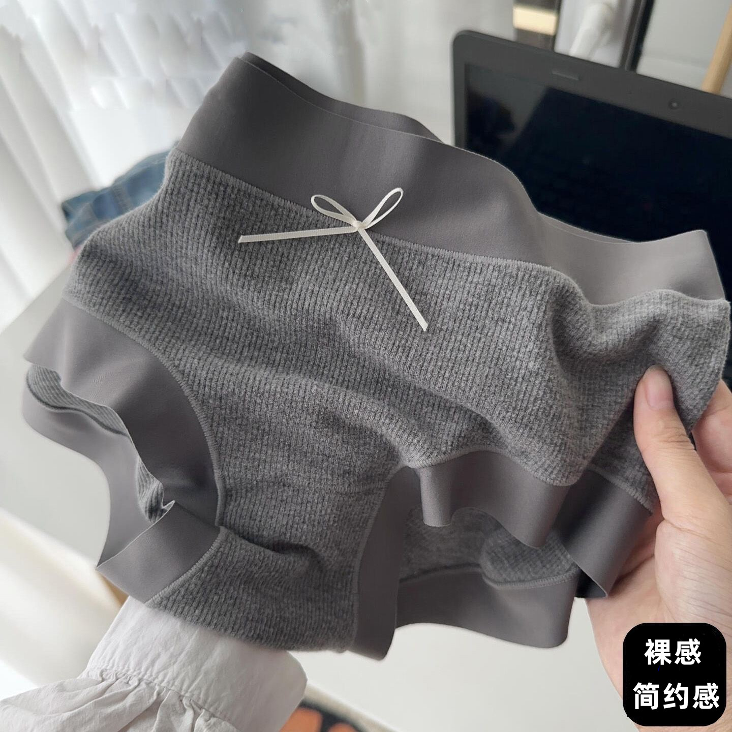 7A Antibacterial Simple and Stylish Pure Cotton Underwear for Women, Thin Antibacterial Seamless Mid-Waist Full Cotton Crotch Panties