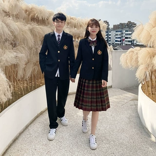 中学生高中生毕业季校服班服秋季学院风山楂树格裙学生装套装