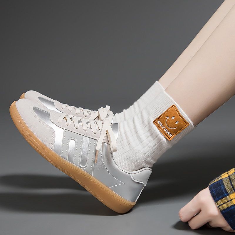 2024 neue Paar Training Runde Kappe Casual Board Lace up Kleine Weiße Schuhe frauen Herbst F8816_voghion.com