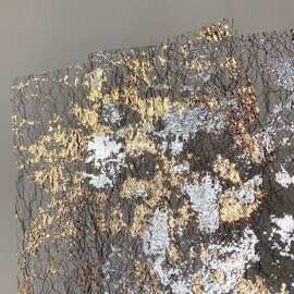 痛包背景纸junk journal 艺术垃圾杂志手账素材装饰金箔银箔网纱