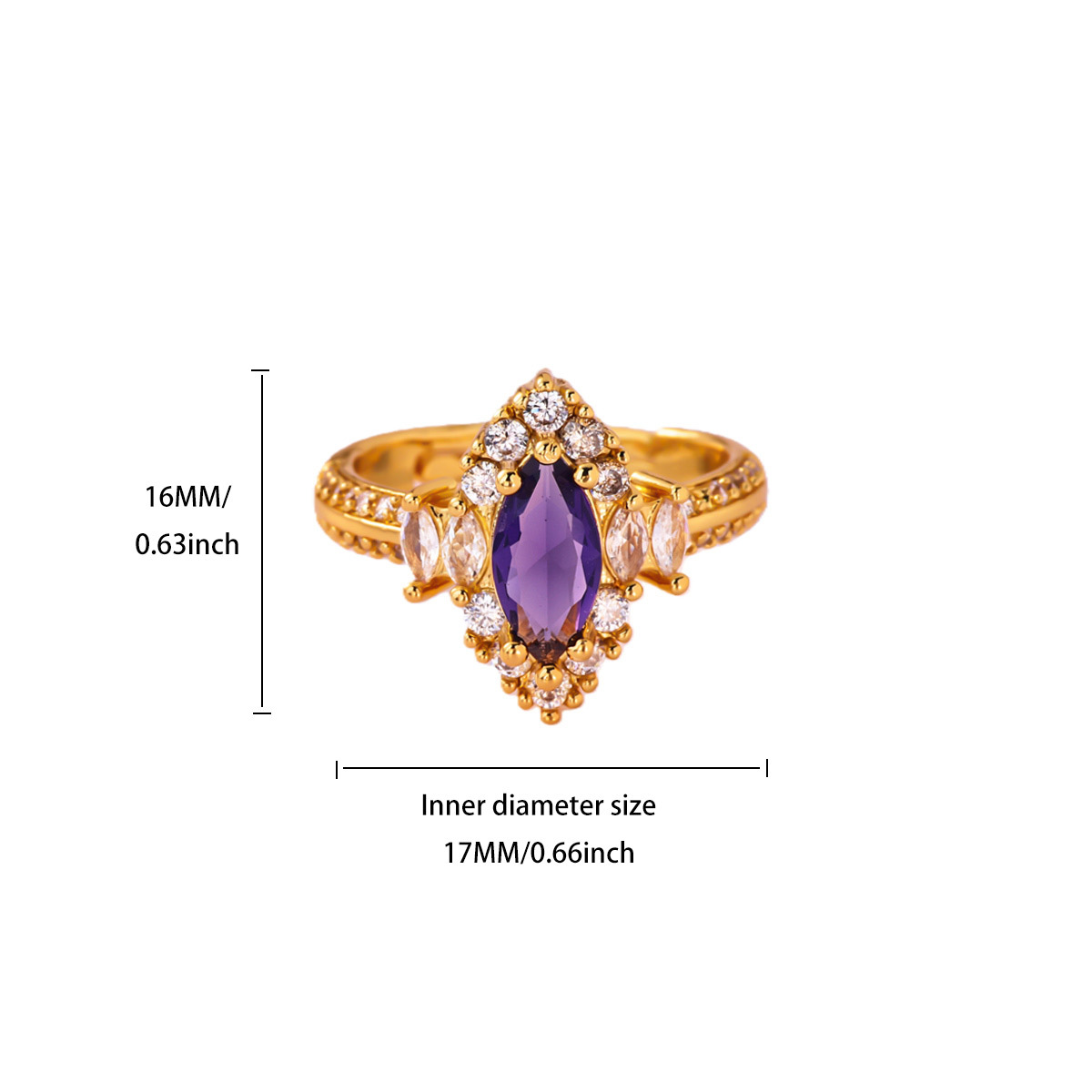 Anello di design scintillante da donna elegante e confortevole_voghion.com