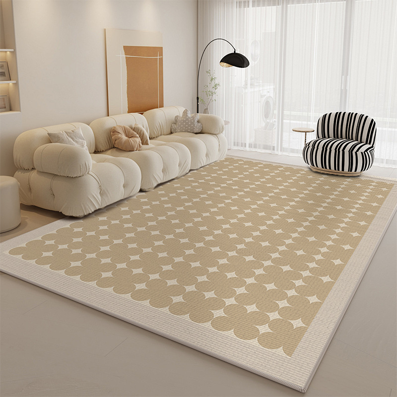 Alfombras sala de estar 2025 sofá francés retro crema viento alfombra de suelo impermeable a prueba de contaminación viento doméstico desmontable