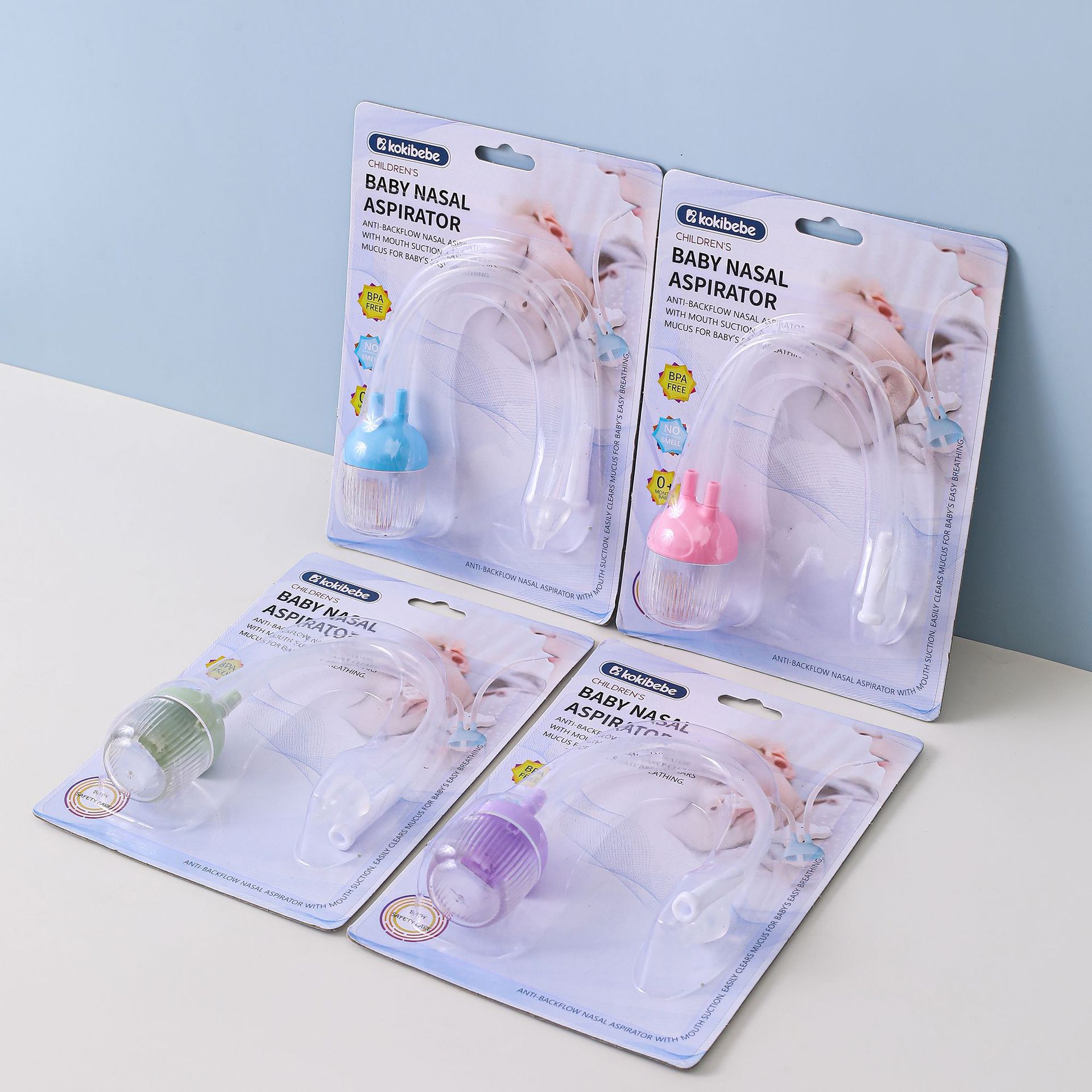 Aspirador Nasal Bucal para Bebé de Plástico, Anti-reflujo, Tipo Catéter, para Bebés