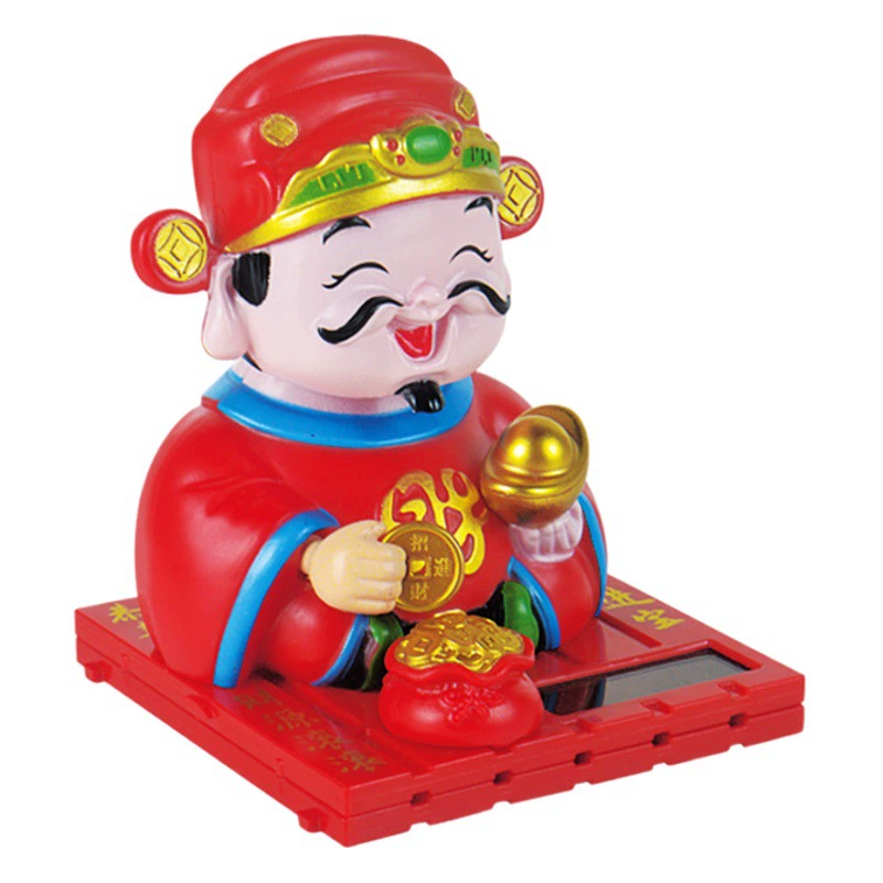 Солнечная энергия качая головой Бог богатства украшения автомобиль центральная консоль аксессуары автомобильные аксессуары бутик автомобиль креативная кукла