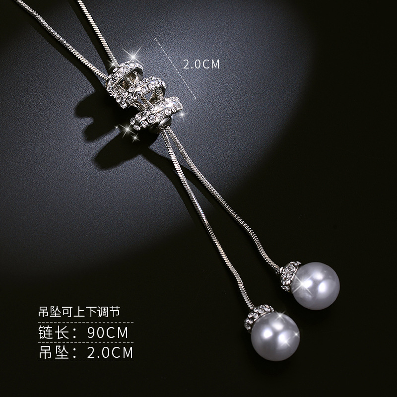 Estilo japonés y coreano envuelto en la cintura Cadena de suéter integral de alta calidad de las mujeres de todo fósforo de moda borla larga cadena de suéter joyería al por mayor